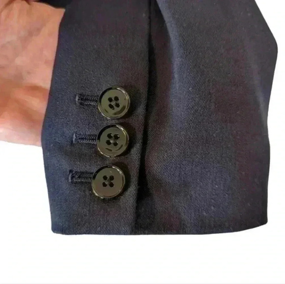 Gap Blazer Single Breasted Dark Navy Blue Satin Lined Professional Women's 4 - Picture 7 of 13